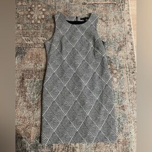 Banana Republic Black and White Patterned Dress